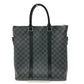 LOUIS VUITTON N40000 Damier Graphite Anton Tote Bag in Damier Graphite Canvas, Men's, Black