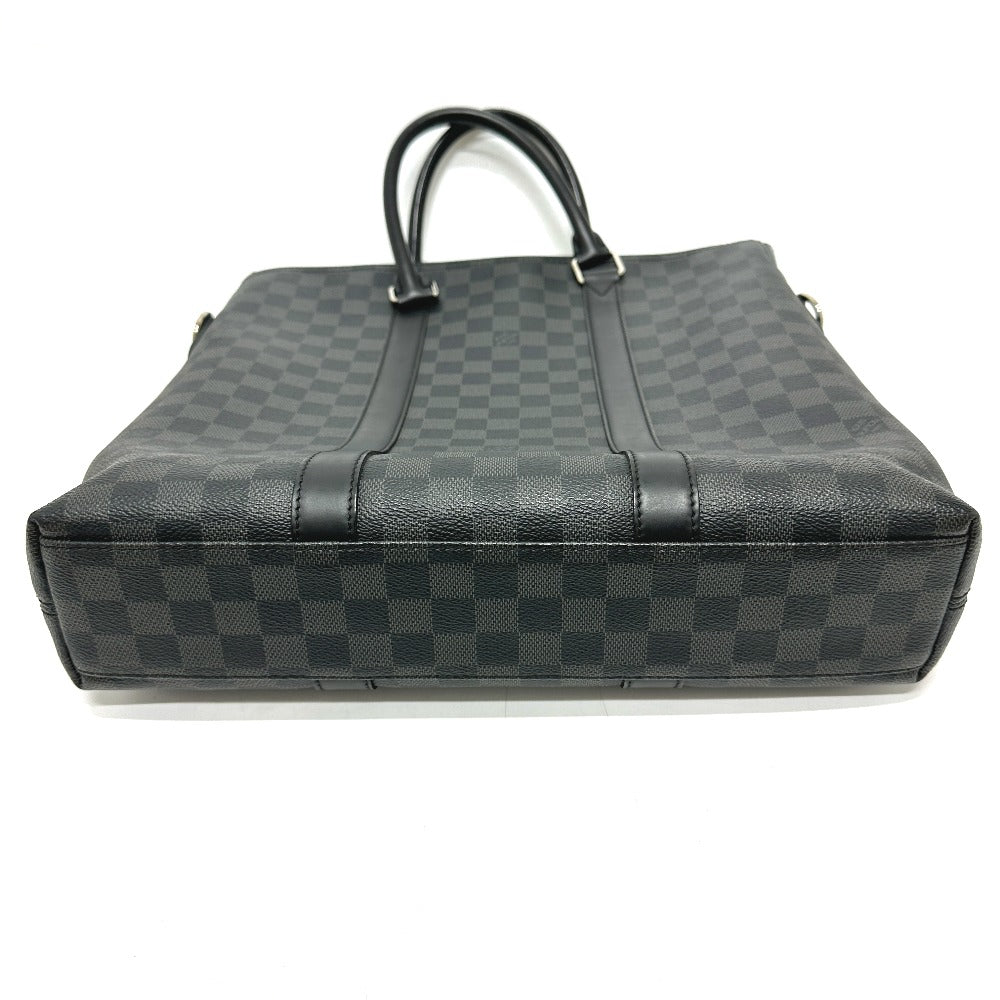LOUIS VUITTON N40000 Damier Graphite Anton Tote Bag in Damier Graphite Canvas, Men's, Black