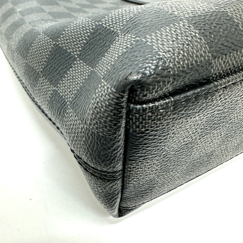 LOUIS VUITTON N40000 Damier Graphite Anton Tote Bag in Damier Graphite Canvas, Men's, Black
