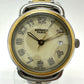 HERMES PU2.220 Pullman Quartz Date Watch, Stainless Steel/GP, Women's, Silver/Gold