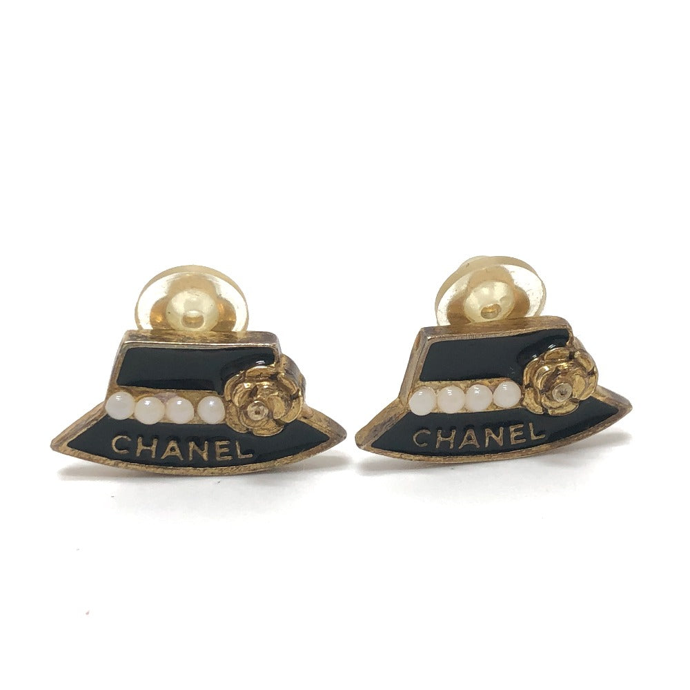 CHANEL 帽子モチーフ 02A イヤリング GP レディース ブラック