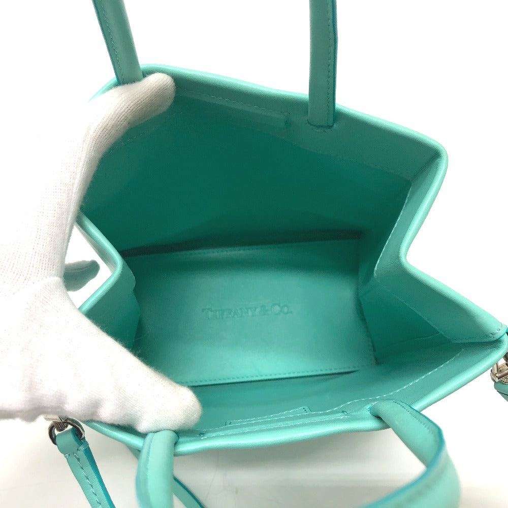 TIFFANY&Co. キャットストリート スモール ショッピングトート 2WAYバッグ カバン バッグ ショルダーバッグ ハンドバック 斜め掛け ショルダーバッグ レザー レディース ブルー