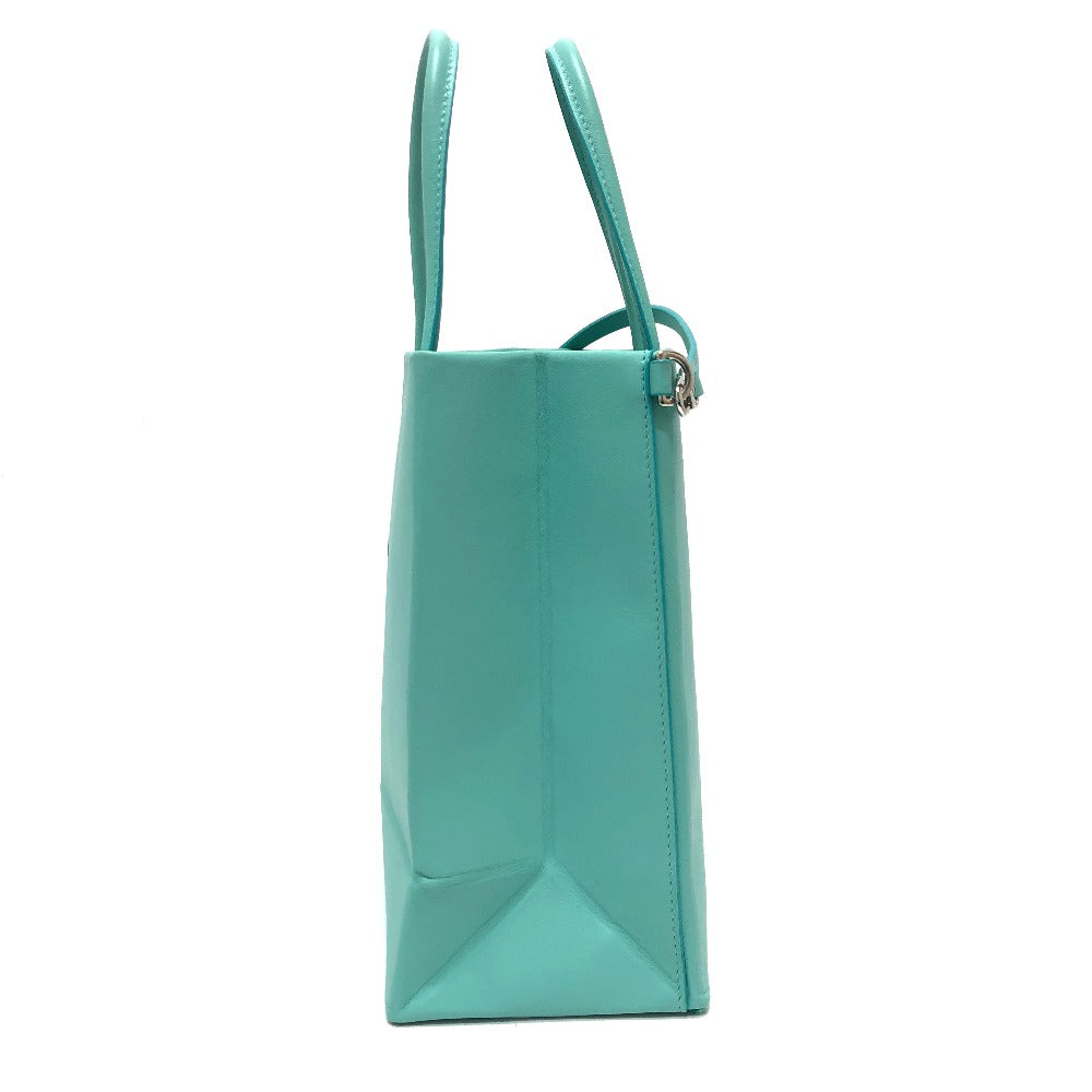 TIFFANY&Co. キャットストリート スモール ショッピングトート 2WAYバッグ カバン バッグ ショルダーバッグ ハンドバック 斜め掛け ショルダーバッグ レザー レディース ブルー