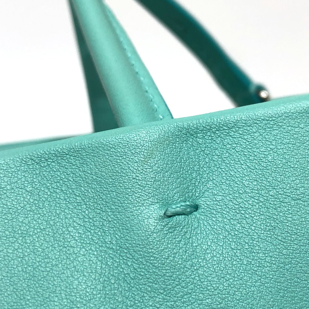 TIFFANY&Co. キャットストリート スモール ショッピングトート 2WAYバッグ カバン バッグ ショルダーバッグ ハンドバック 斜め掛け ショルダーバッグ レザー レディース ブルー