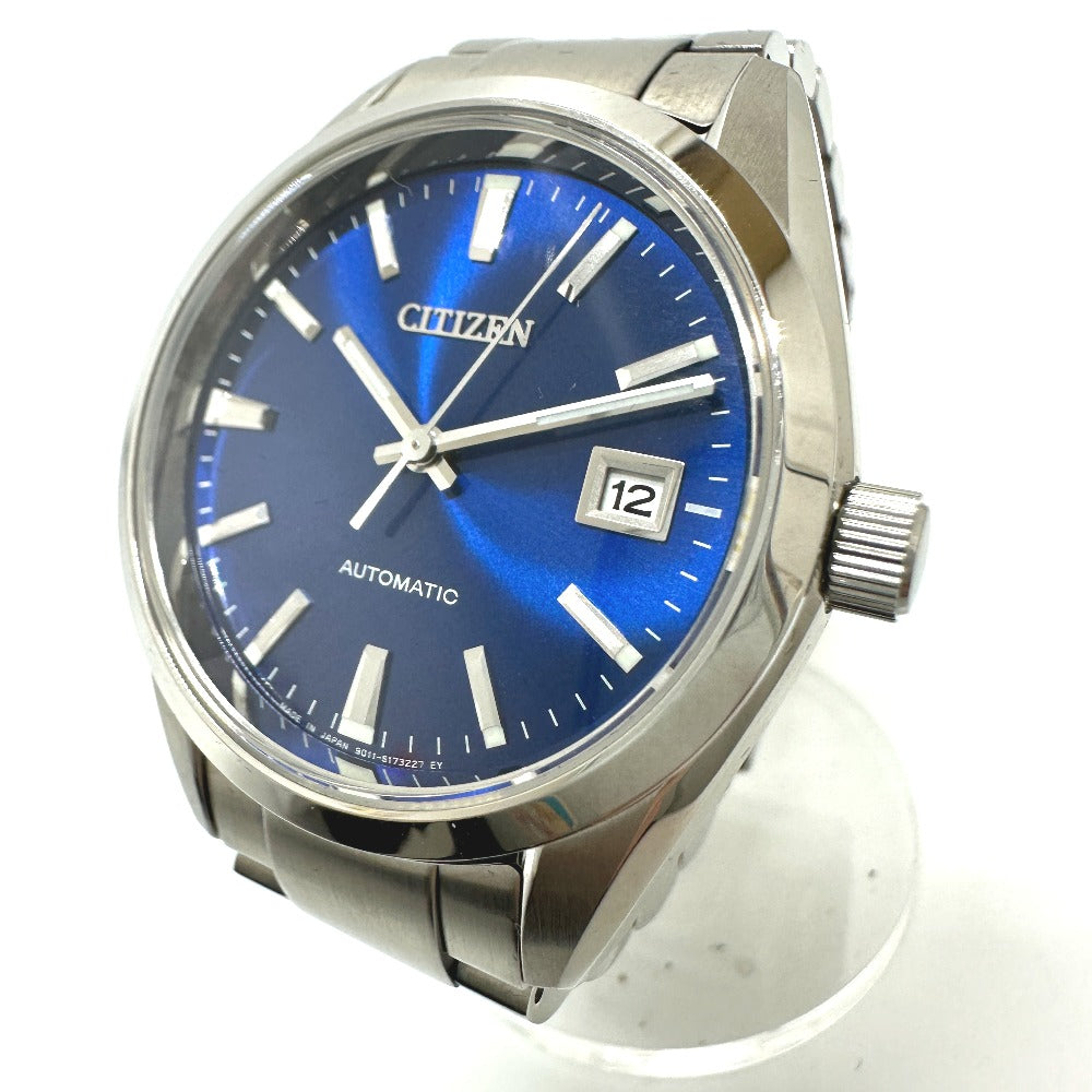 CITIZEN NB1050-59L メカニカル 自動巻き デイト 腕時計 SS メンズ シルバー