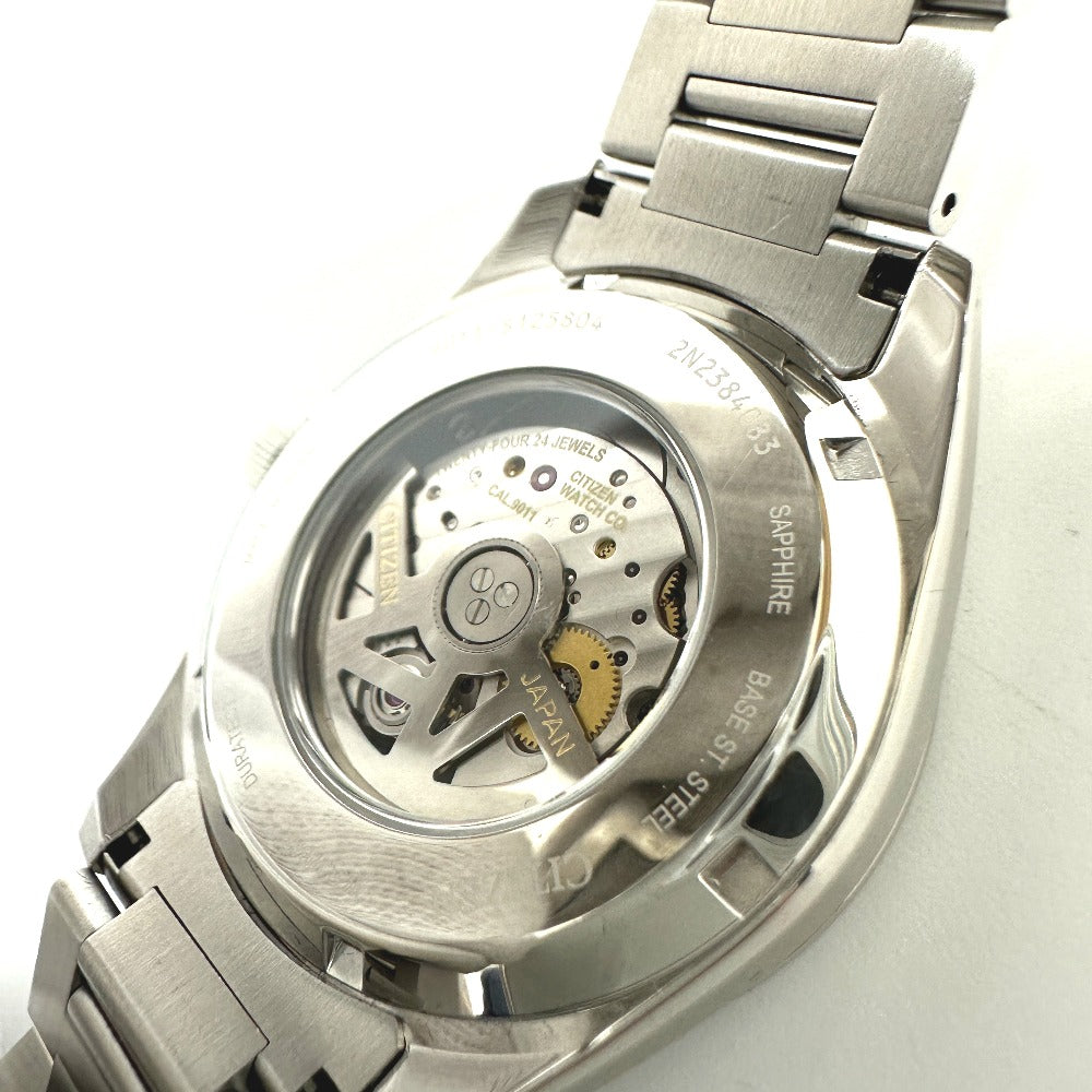 CITIZEN NB1050-59L メカニカル 自動巻き デイト 腕時計 SS メンズ シルバー