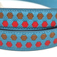 HERMES Bandouliere Traces de Cuir Hexagon Shoulder Strap Epsom Leather Women's Blue du Nord/Rouge de Coeur/Gold Blue