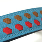 HERMES Bandouliere Traces de Cuir Hexagon Shoulder Strap Epsom Leather Women's Blue du Nord/Rouge de Coeur/Gold Blue