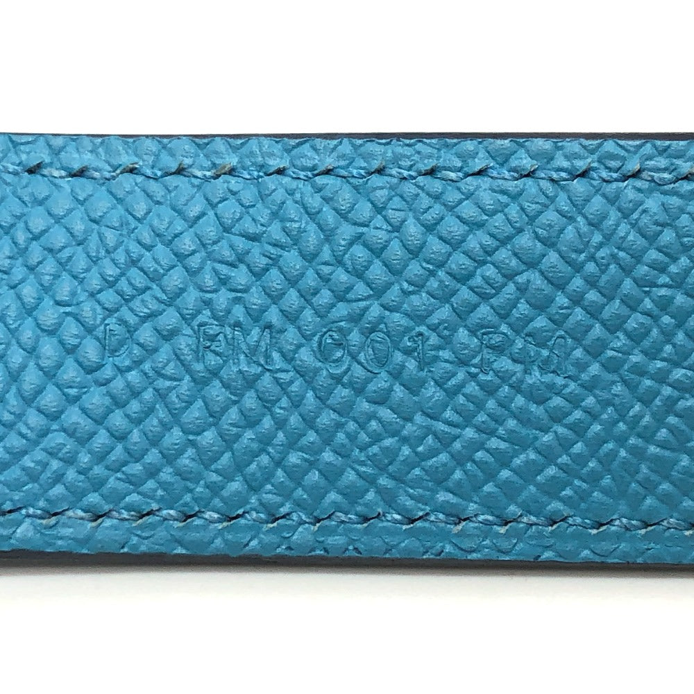 HERMES Bandouliere Traces de Cuir Hexagon Shoulder Strap Epsom Leather Women's Blue du Nord/Rouge de Coeur/Gold Blue