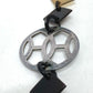 HERMES H Logo Diva DEVA Accessory Fashion Necklace Buffalo Horn Women's Brown
