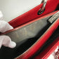 CHANEL A50995 CC Coco Mark Shoulder Bag, Matelasse Quilted Chain, GST Shoulder Bag, Tote Bag, Caviar Leather, Red, Women's