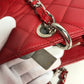 CHANEL A50995 CC Coco Mark Shoulder Bag, Matelasse Quilted Chain, GST Shoulder Bag, Tote Bag, Caviar Leather, Red, Women's