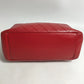 CHANEL A50995 CC Coco Mark Shoulder Bag, Matelasse Quilted Chain, GST Shoulder Bag, Tote Bag, Caviar Leather, Red, Women's