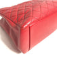 CHANEL A50995 CC Coco Mark Shoulder Bag, Matelasse Quilted Chain, GST Shoulder Bag, Tote Bag, Caviar Leather, Red, Women's
