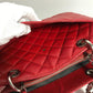 CHANEL A50995 CC Coco Mark Shoulder Bag, Matelasse Quilted Chain, GST Shoulder Bag, Tote Bag, Caviar Leather, Red, Women's