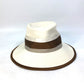 HERMES Two-Tone Bucket Hat, Bob Hat, Cotton, Women's, Brown/Ivory