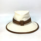 HERMES Two-Tone Bucket Hat, Bob Hat, Cotton, Women's, Brown/Ivory
