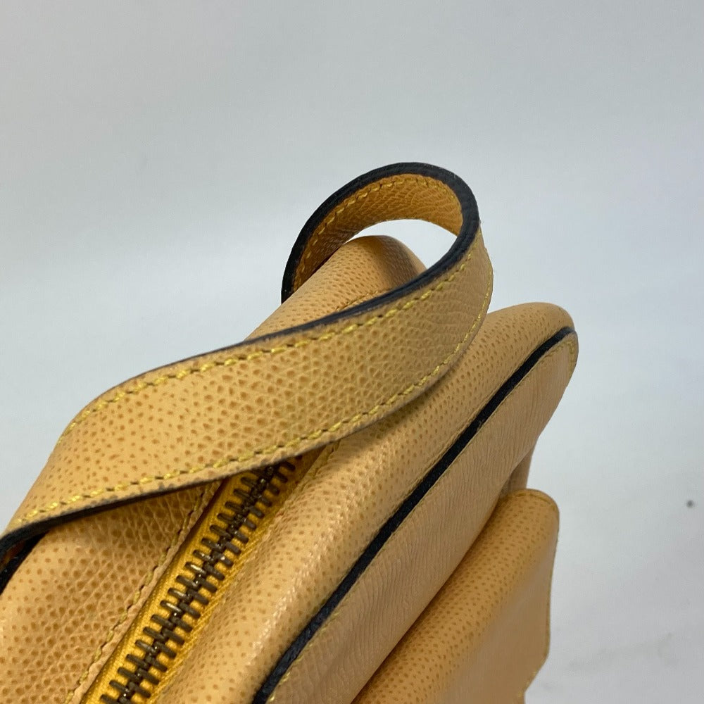 CELINE Vintage Mini Backpack, Leather, Beige, Women's