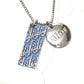 Dior Trotter Number 2 Plate Pendant Necklace in Metal, Blue, for Women