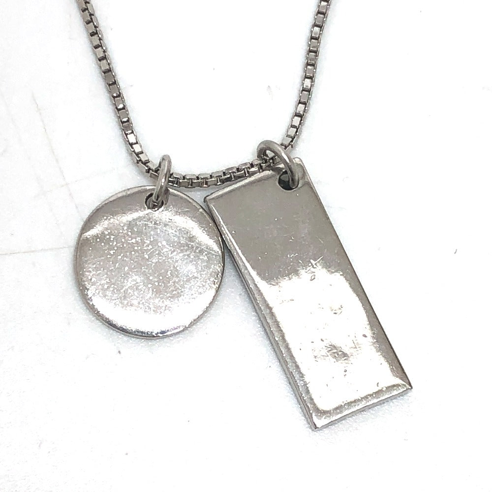 Dior Trotter Number 2 Plate Pendant Necklace in Metal, Blue, for Women