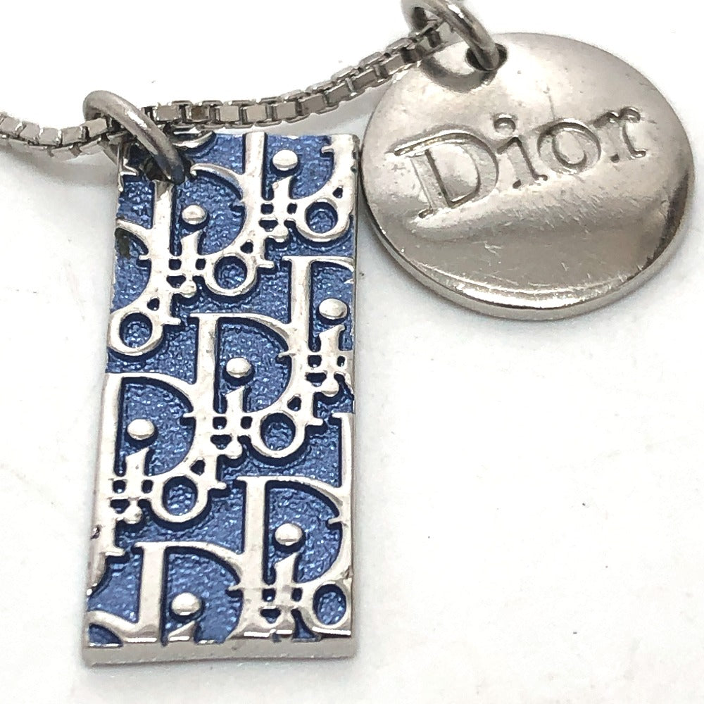 Dior Trotter Number 2 Plate Pendant Necklace in Metal, Blue, for Women