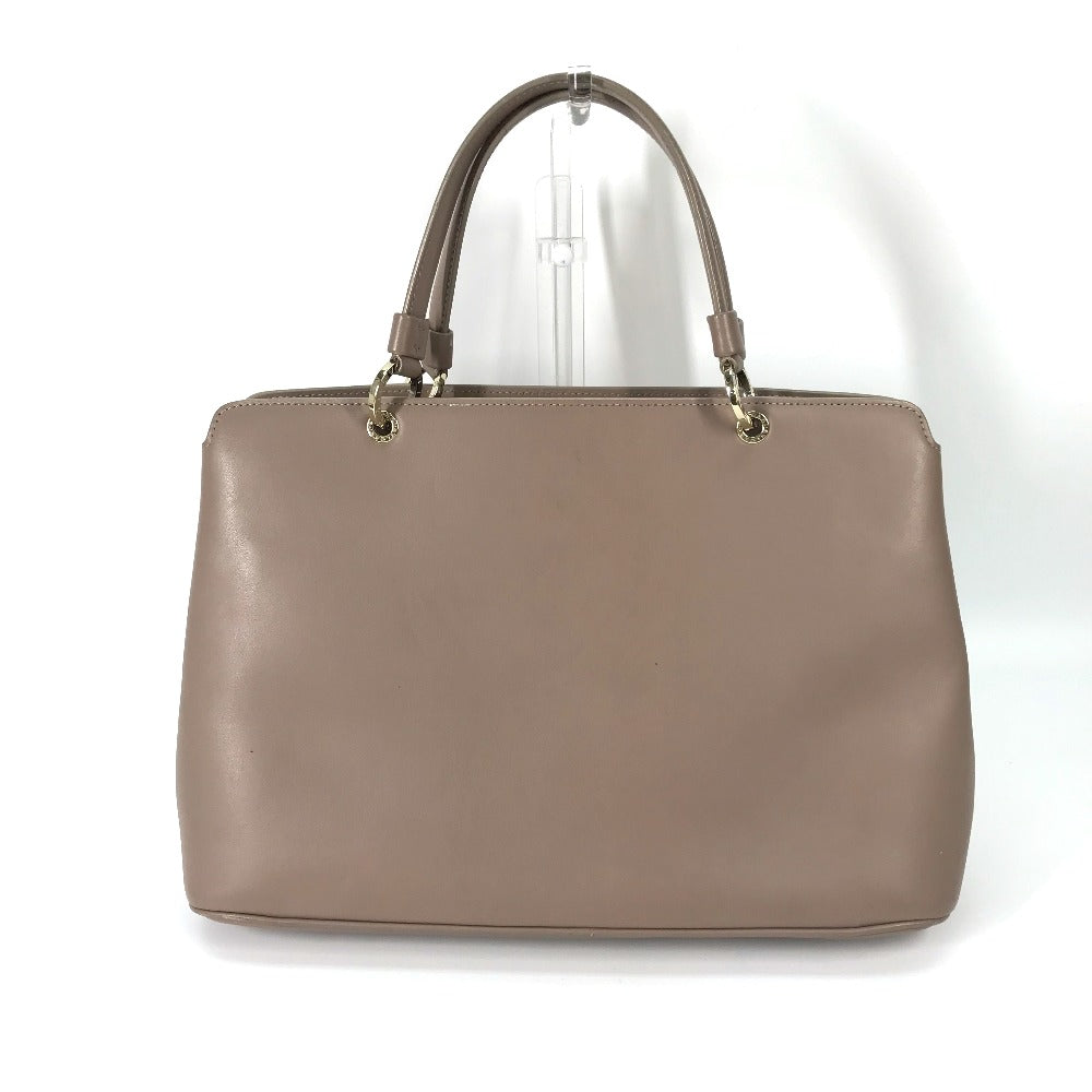 BVLGARI BVLGARI logo tote bag, 2-way bag, handbag, shoulder bag, leather, women's, pink beige