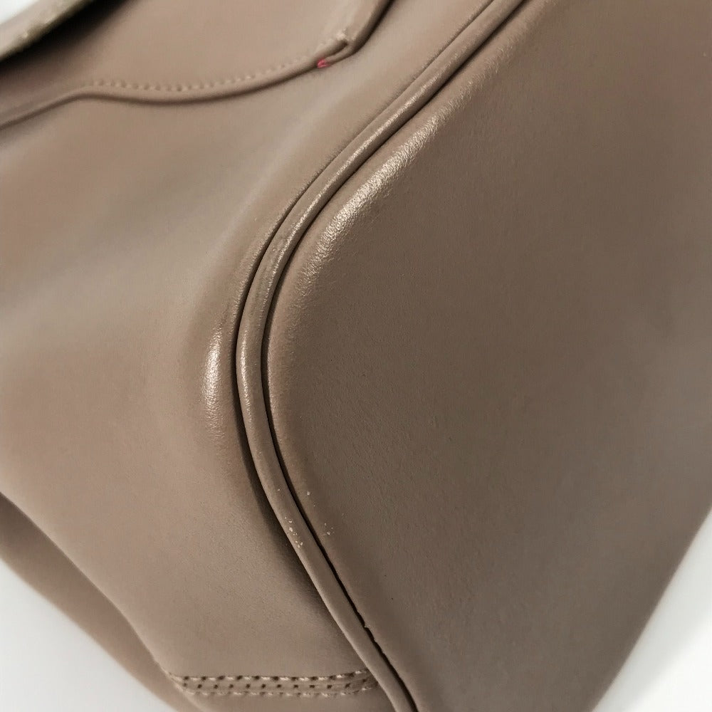 BVLGARI BVLGARI logo tote bag, 2-way bag, handbag, shoulder bag, leather, women's, pink beige