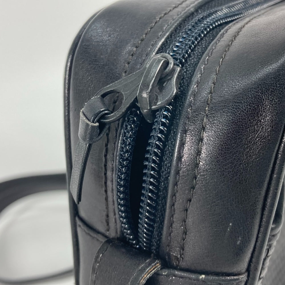 CELINE ヴィンテージ 馬車金具 カバン 斜め掛け ポシェット ショルダーバッグ レザー レディース ブラック