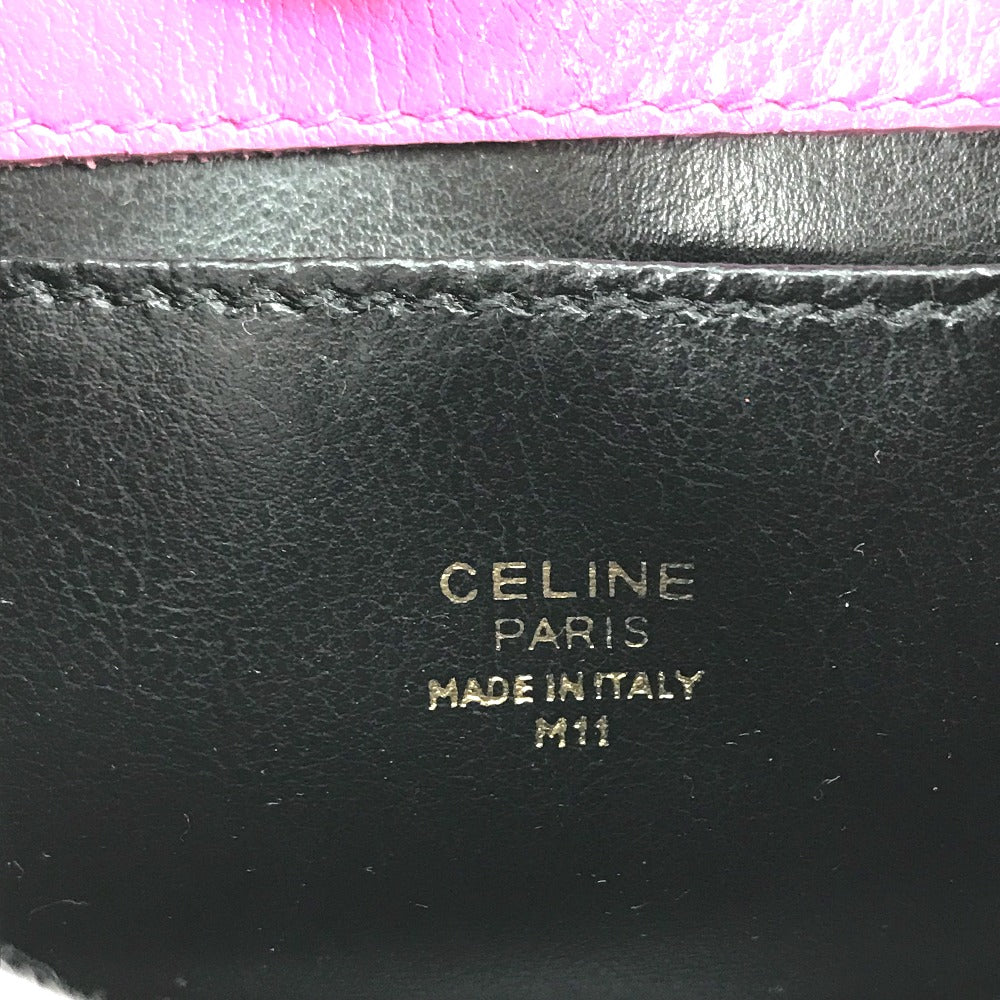 CELINE カバン ミニ ヴィンテージ カバン ハンドバッグ レザー レディース パープル系
