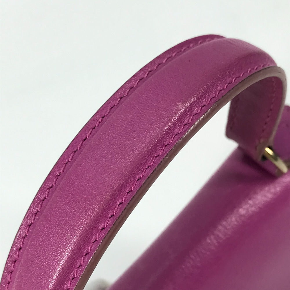 CELINE カバン ミニ ヴィンテージ カバン ハンドバッグ レザー レディース パープル系