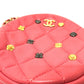 CHANEL CC Coco Mark Matelasse Mini Round Chain Bag, Pouch, Shoulder Bag, Lambskin, Women's, Pink