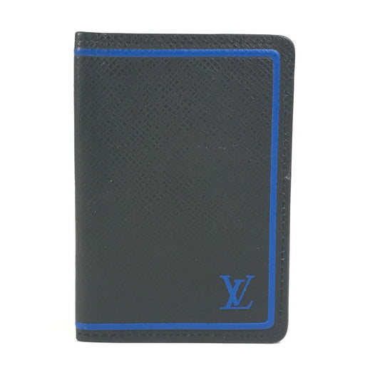 LOUIS VUITTON M63329 タイガ オーガナイザー ドゥ ポッシュ 名刺入れ パスケース 2つ折り カードケース タイガレザー ユニセックス ブラック