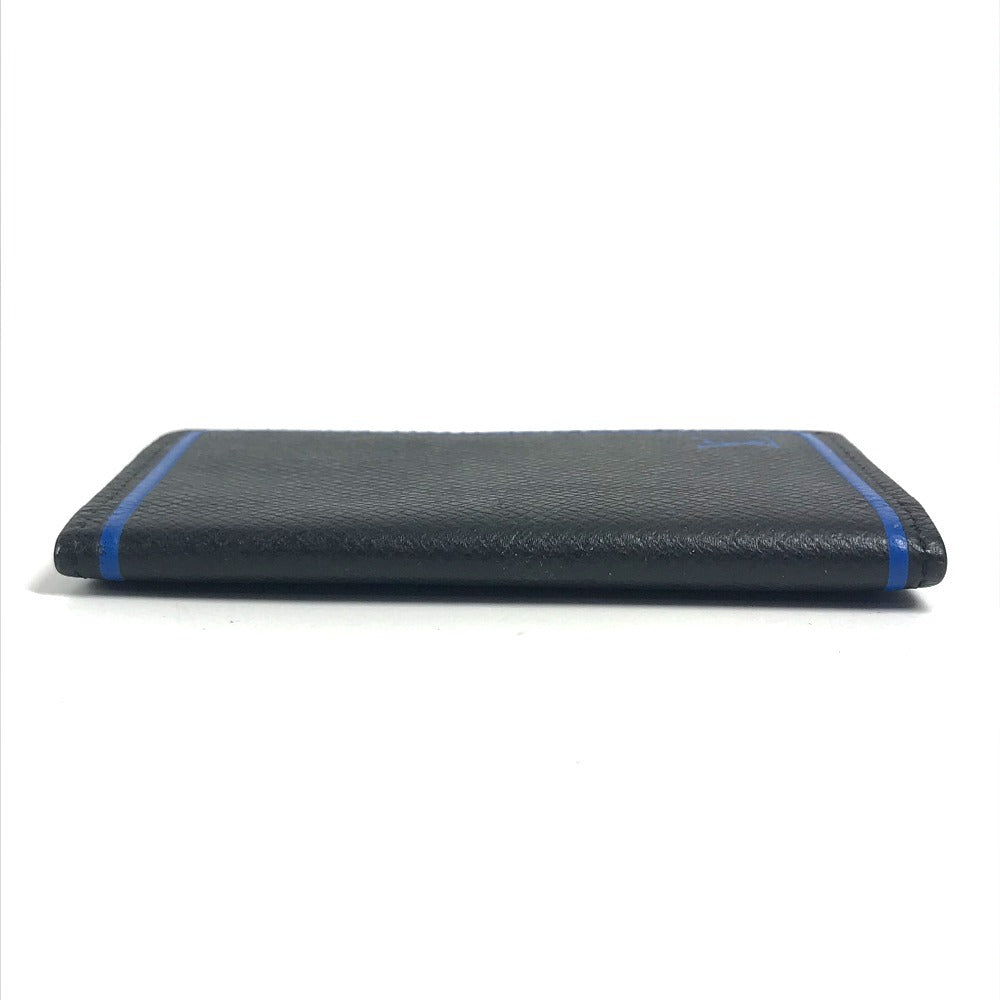 LOUIS VUITTON M63329 Taiga Organizer de Poche Business Card Holder, Pass Case, Bifold Card Case, Taiga Leather, Unisex, Black