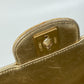 CHANEL Coco Mark CC Chocobar Double Chain Crossbody Shoulder Bag Canvas Women's Beige