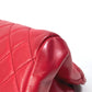 CHANEL CC Coco Mark Matelasse Quilted Mini Boston Bag with Double Chain, Lambskin, Women's, Red
