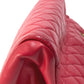 CHANEL CC Coco Mark Matelasse Quilted Mini Boston Bag with Double Chain, Lambskin, Women's, Red