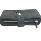 CHANEL Coco Mark CC Coin Case Pouch Leather Women's Black