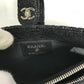 CHANEL Coco Mark CC Coin Case Pouch Leather Women's Black
