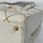 CHANEL CC Coco Mark Wild Stitch Vintage Mini Boston Bag Shoulder Bag Handbag Leather Women's White