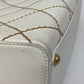 CHANEL CC Coco Mark Wild Stitch Vintage Mini Boston Bag Shoulder Bag Handbag Leather Women's White