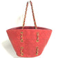 CHANEL Vintage Matelasse Quilted Chain Shoulder Bag in Lambskin, Red