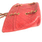 CHANEL Vintage Matelasse Quilted Chain Shoulder Bag in Lambskin, Red