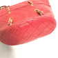 CHANEL Vintage Matelasse Quilted Chain Shoulder Bag in Lambskin, Red