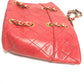 CHANEL Vintage Matelasse Quilted Chain Shoulder Bag in Lambskin, Red