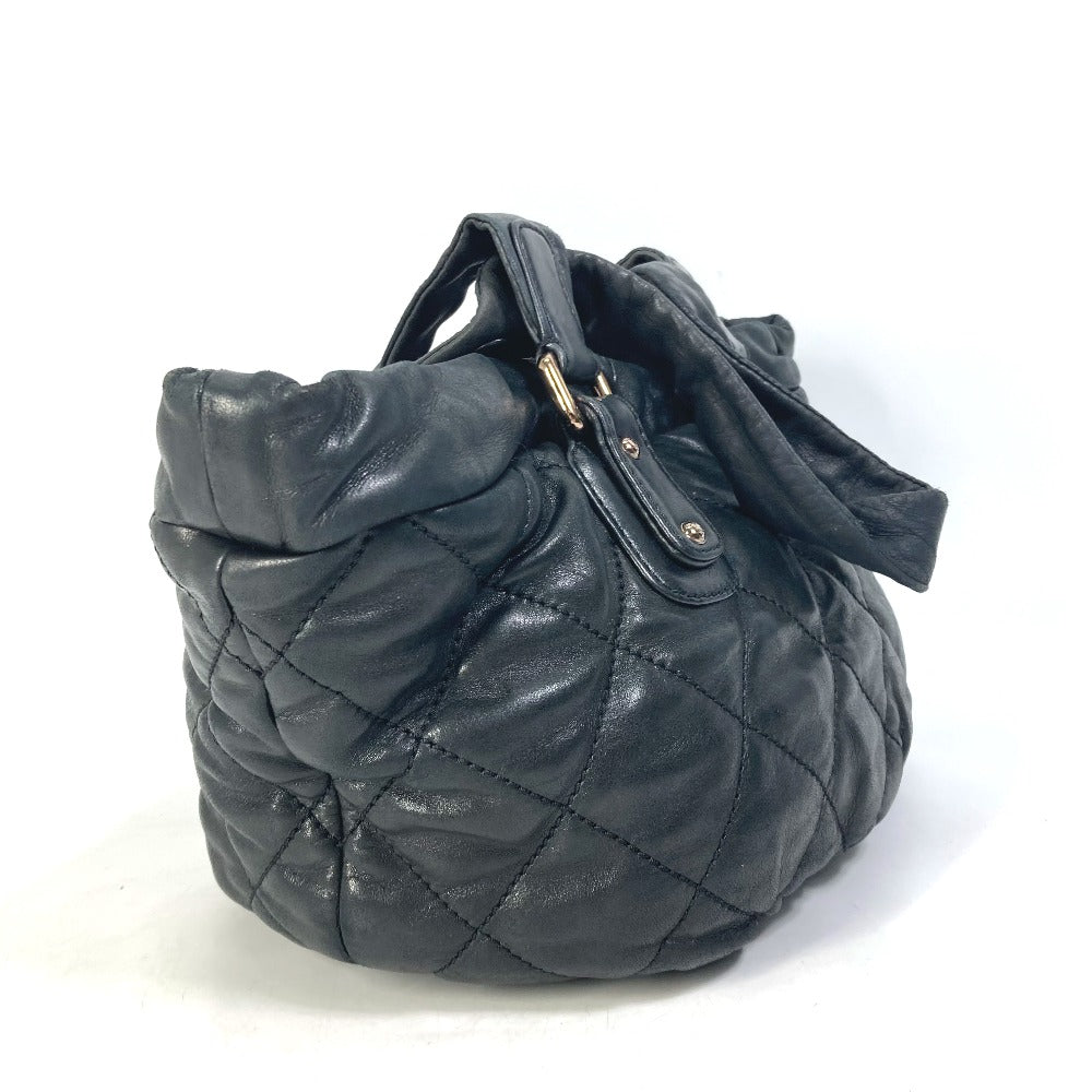 CHANEL CC ココマーク マトラッセ キルティング チェーン トートバッグ カバン 肩掛け ショルダーバッグ レザー レディース ブラック