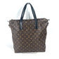 LOUIS VUITTON M40388 MonogramMacassar Kitan Business Bag Hand Bag Tote Bag MonogramMacassarCanvas Brown/Black Used