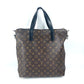 LOUIS VUITTON M40388 MonogramMacassar Kitan Business Bag Hand Bag Tote Bag MonogramMacassarCanvas Brown/Black Used