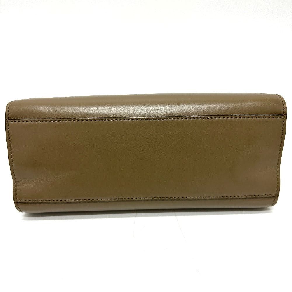 GUCCI 470271 バンブー フェイクパール カバン ハンドバッグ レザー レディース ブラウン