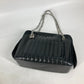 CHANEL 肩掛け カバン マドモアゼル Wチェーン ショルダーバッグ レザー レディース ブラック