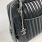 CHANEL 肩掛け カバン マドモアゼル Wチェーン ショルダーバッグ レザー レディース ブラック